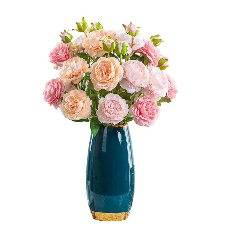 Artificial dried flower bouquet made of silk for living room and home decoration