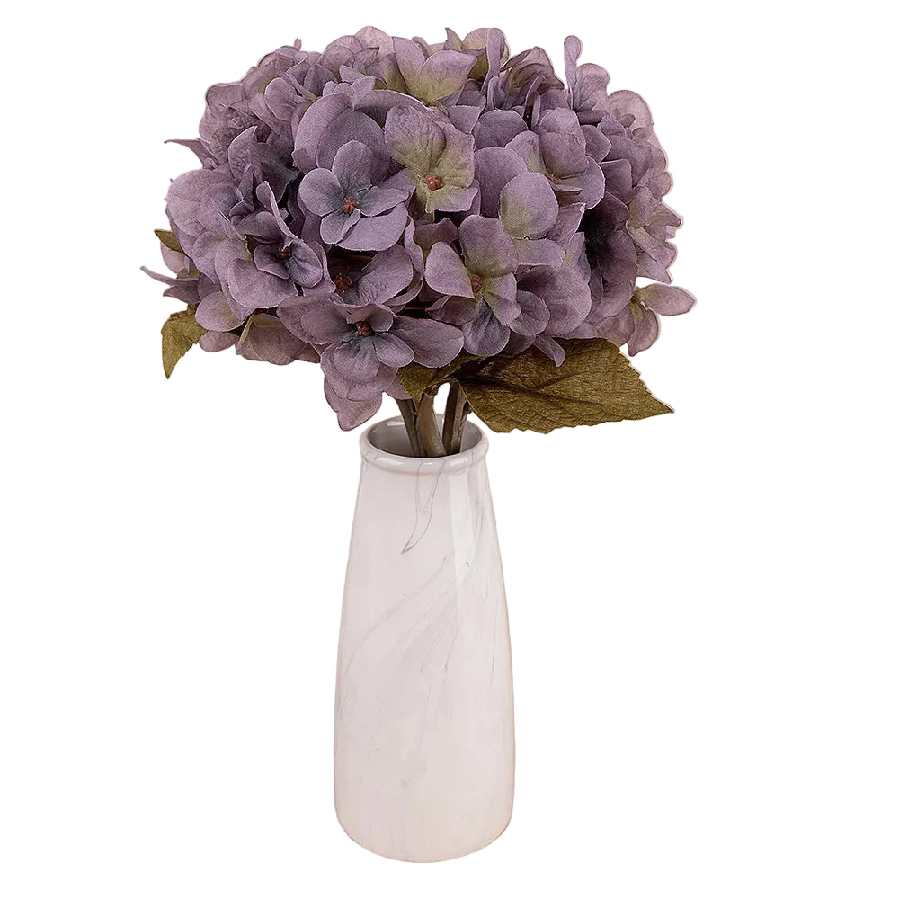 Artificial hydrangea flower branch in autumn colors for home decor and wedding decoration