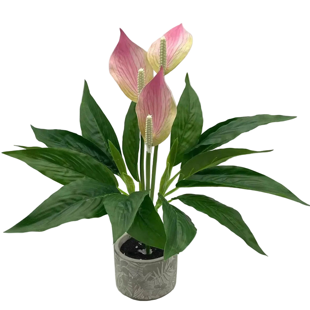 Artificial potted flower plant made of PVC for home and office indoor decoration