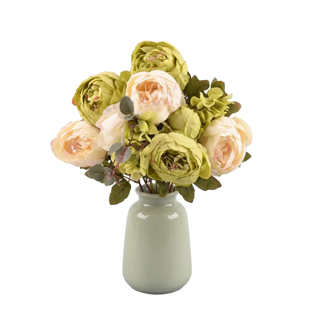 Luxury silk peony bouquet for wedding and interior styling