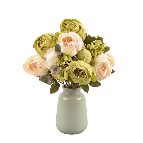 Luxury silk peony bouquet for wedding and interior styling